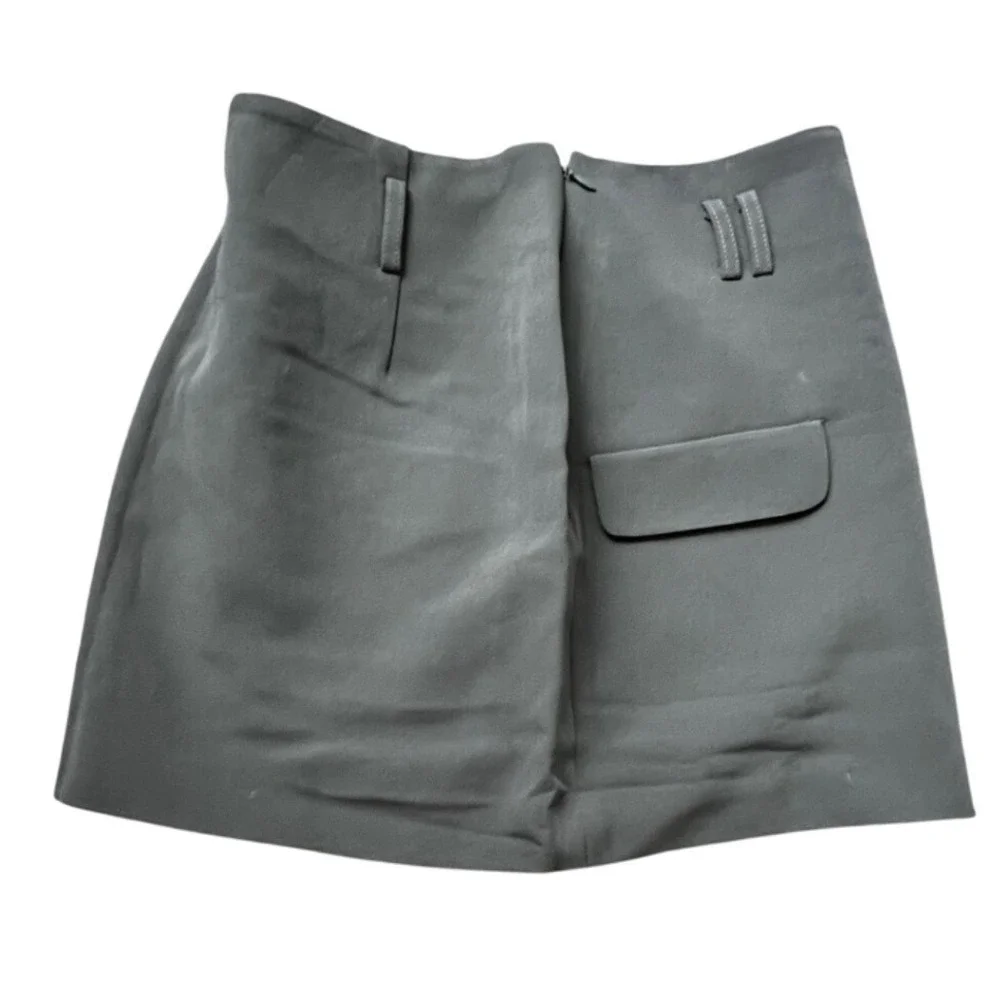 COMMENSE Mini Skirt Pockets High Waist Career‎ Wear Black Size S